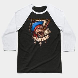 Pirate Skull Baseball T-Shirt